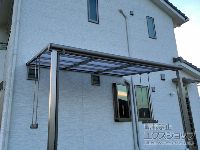 徳島県阿波市ののテラス屋根 スピーネ F型 テラスタイプ 単体 積雪〜20cm対応 施工例