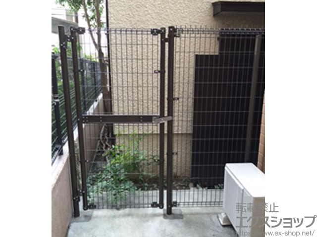 神奈川県大和市のの門扉 ハイグリッド門扉N1型 片開き　柱使用 施工例