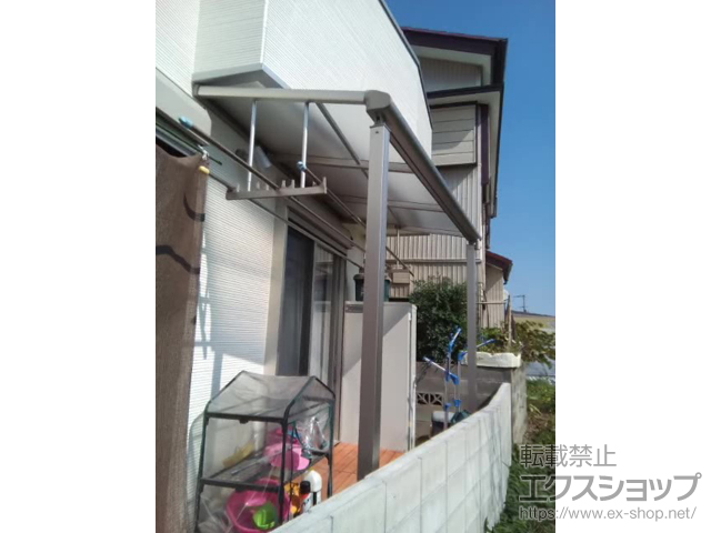 徳島県徳島市ののテラス屋根 ヴェクターテラス F型 テラスタイプ 単体 積雪〜20cm対応※前面台形納まり 施工例