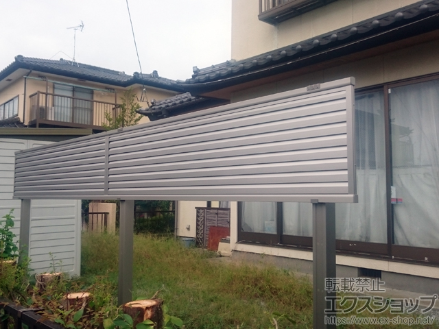 宮城県亘理郡亘理町ののフェンス・柵 ミエーネフェンス 目隠しルーバータイプ 2段支柱 施工例