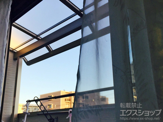 大阪府大阪市ののバルコニー・ベランダ屋根 スピーネ R型 屋根タイプ 単体 積雪〜20cm対応 施工例