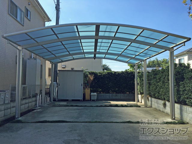 埼玉県坂戸市ののカーポート レイナツインポートグラン 延長　積雪〜20cm対応 施工例