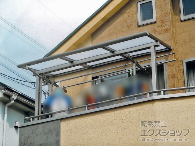 東京都府中市ののバルコニー・ベランダ屋根 スピーネ F型 屋根タイプ 単体 積雪〜20cm対応 施工例