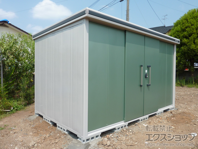 熊本県上益城郡益城町のの物置・屋外倉庫 エルモ 積雪型(LMDS-3622-EG) 施工例