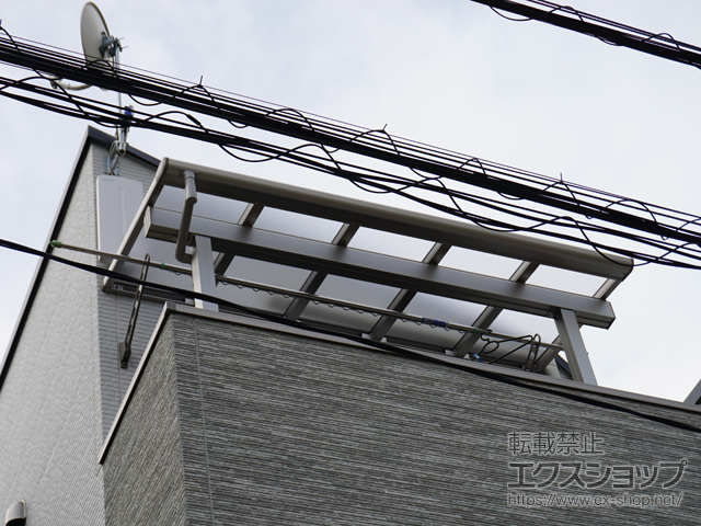 ののバルコニー・ベランダ屋根 ［3階］プレシオステラス F型 1500 屋根タイプ 単体 積雪〜50cm対応 施工例