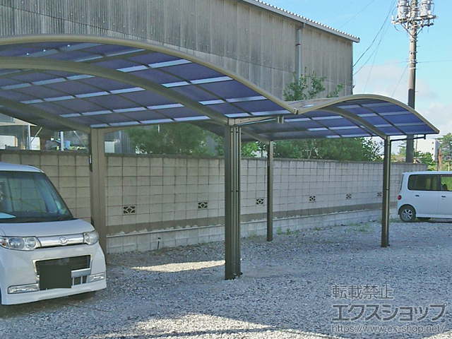 茨城県神栖市ののカーポート プレシオスポート ワイド 積雪〜20cm対応 施工例