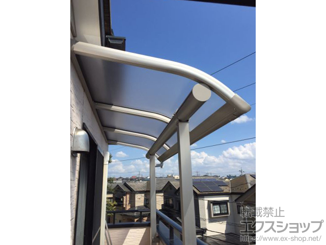 千葉県柏市ののバルコニー・ベランダ屋根 プレシオステラス R型 屋根タイプ 単体 積雪〜20cm対応 施工例