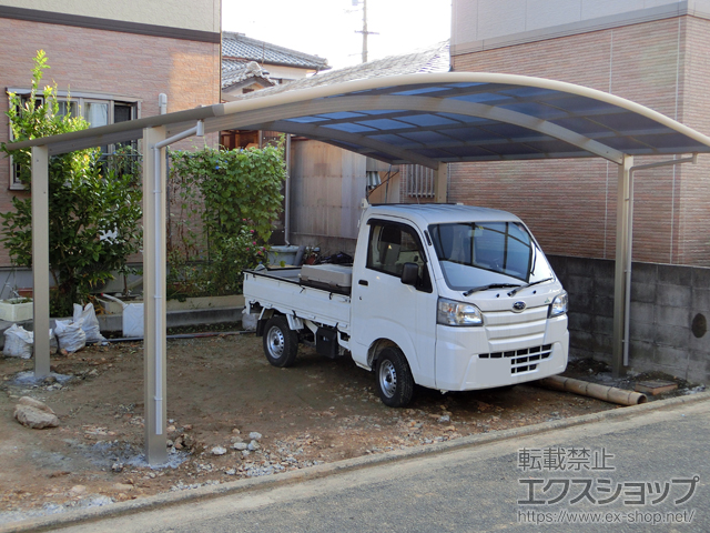 愛媛県西予市ののカーポート レイナツインポートグラン　積雪〜20cm対応 施工例