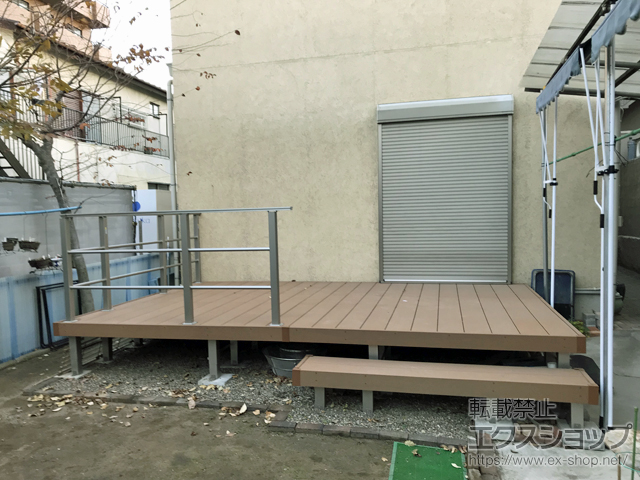 千葉県市川市ののウッドデッキ リウッドデッキ 200 施工例