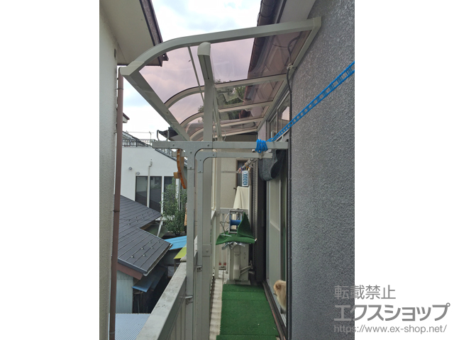 東京都中野区ののバルコニー・ベランダ屋根 スピーネ R型 屋根タイプ 単体 積雪〜20cm対応 施工例