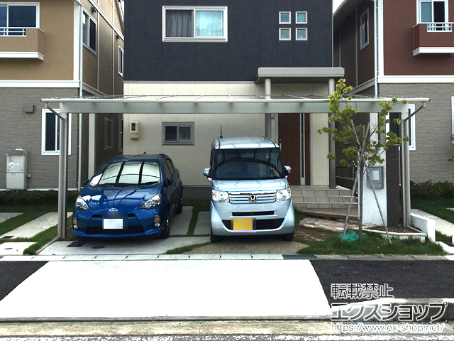 愛知県名古屋市ののカーポート エフルージュ トリプル 積雪〜20cm対応 施工例