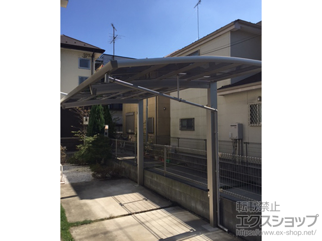 東京都青梅市ののカーポート レイナポートREグラン 前下がり 積雪〜20cm対応 施工例
