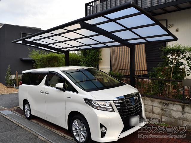 大阪府枚方市ののカーポート ネスカR (ラウンドスタイル) 積雪〜20cm対応 施工例