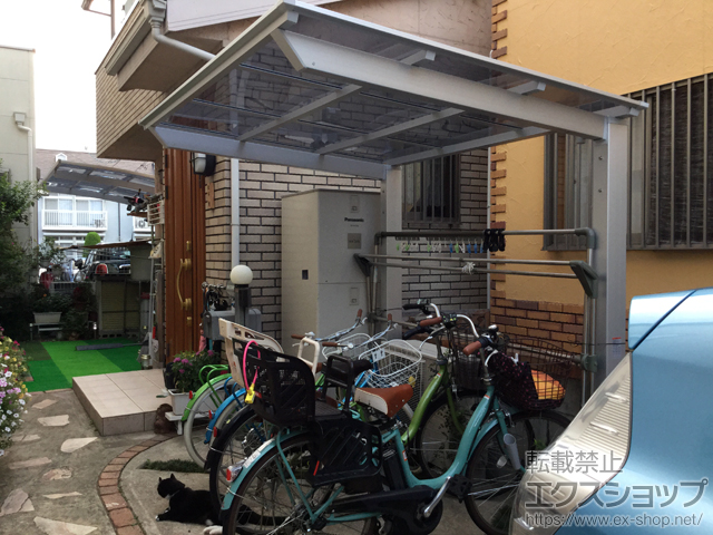 大阪府松原市ののサイクルポート・駐輪場 ネスカFミニ (フラットスタイル) 積雪〜20cm対応 施工例