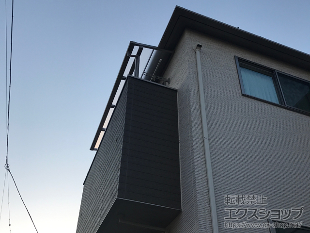 神奈川県小田原市ののバルコニー・ベランダ屋根 スピーネ F型 屋根タイプ 単体 積雪〜20cm対応 施工例