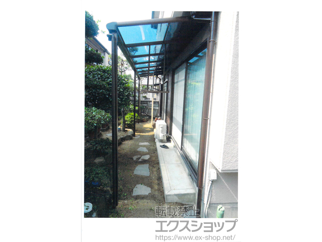 兵庫県加古川市ののテラス屋根 プレシオステラス F型 テラスタイプ 連棟 積雪〜20cm対応 施工例