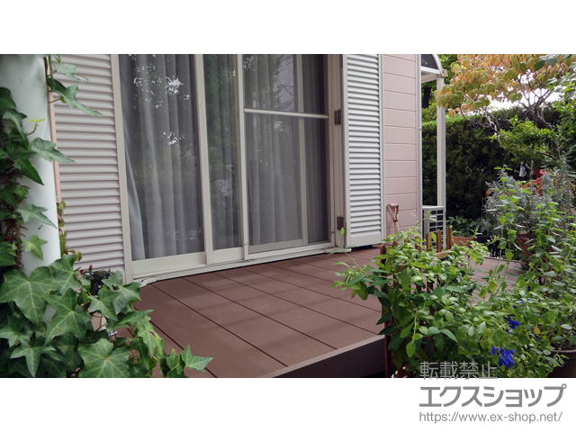 大阪府箕面市ののウッドデッキ マージウッドデッキ＋ステップ Sタイプ(2段) 施工例