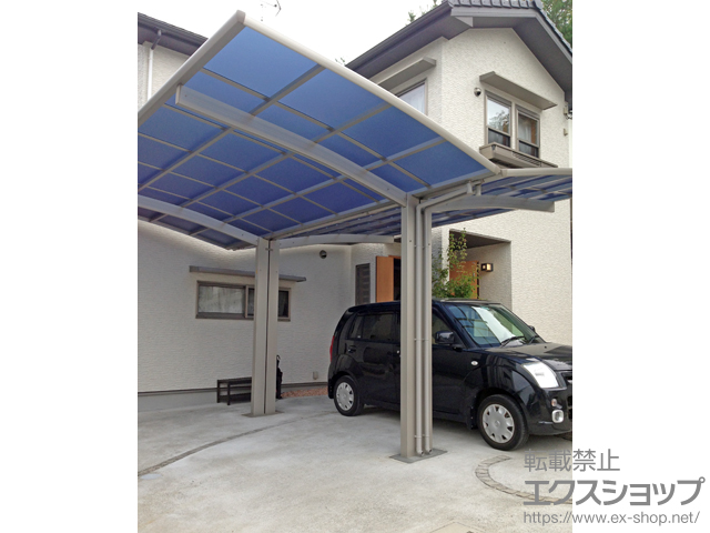 広島県広島市ののカーポート プレシオスポート Y合掌 積雪〜20cm対応 施工例