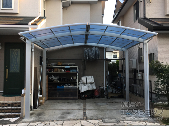 埼玉県入間市ののカーポート ネスカR (ラウンドスタイル) M合掌 積雪〜20cm対応 施工例