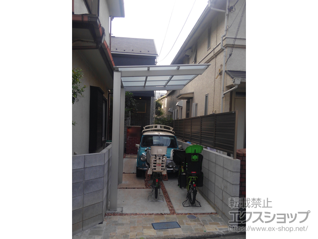 東京都杉並区ののカーポート ネスカFミニ (フラットスタイル) 積雪〜20cm対応 施工例