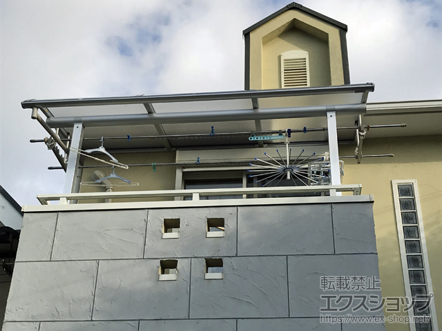 兵庫県神戸市ののバルコニー・ベランダ屋根 ヴェクターテラス R型 屋根タイプ 単体 積雪〜20cm対応 施工例