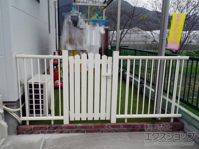 和歌山県有田郡有田川町ののフェンス・柵 レスティナフェンス22型 自由柱施工 施工例