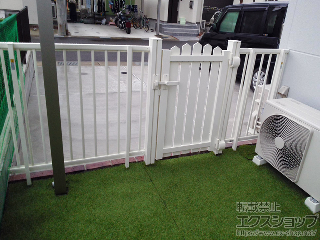 和歌山県有田郡有田川町のの門扉 レスティン門扉 13型 片開き　門柱使用 施工例