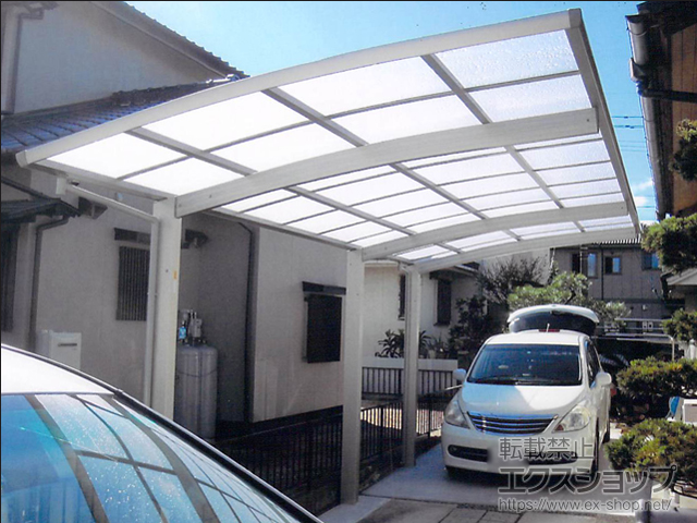 岡山県瀬戸内市ののカーポート レイナポートグラン 延長　積雪〜20cm対応 施工例