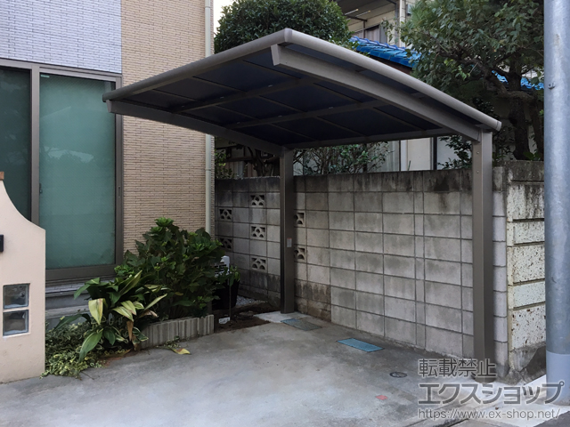 東京都練馬区ののサイクルポート・駐輪場 ネスカRミニ (ラウンドスタイル) 積雪〜20cm対応 施工例