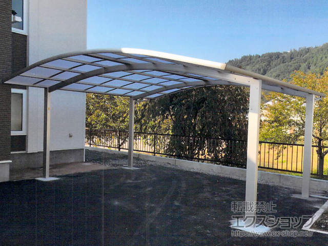 長野県中野市ののカーポート レイナツインポートグラン　積雪〜20cm対応 施工例