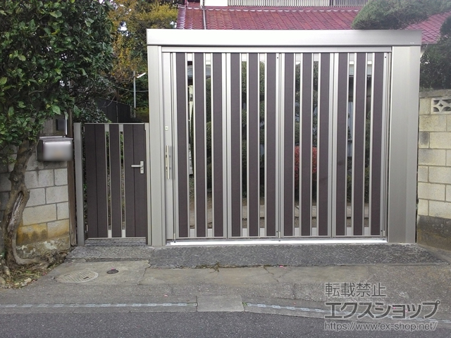 千葉県成田市のの門扉 プレミエスゲート シングル SA型 手動タイプ　※外観右引き 施工例