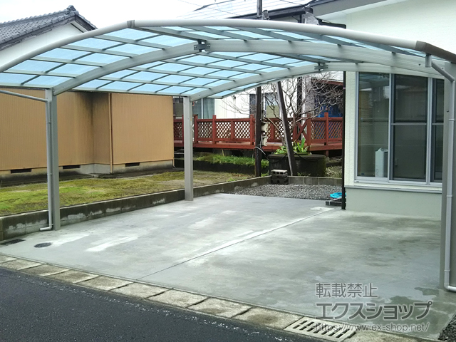 宮崎県都城市ののカーポート レイナポートグラン M合掌　積雪〜20cm対応 施工例