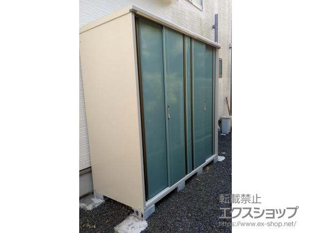 大阪府高槻市のの物置・屋外倉庫 グランプレステージジャスト(M-229H-F-WG) 施工例