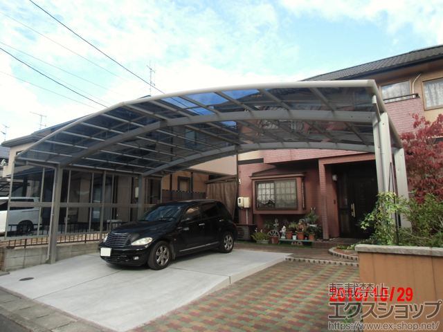 岡山県笠岡市ののカーポート レイナトリプルポートグラン　積雪〜20cm対応 施工例