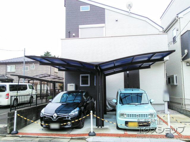 東京都八王子市ののカーポート プレシオスポート Y合掌 積雪〜20cm対応 施工例