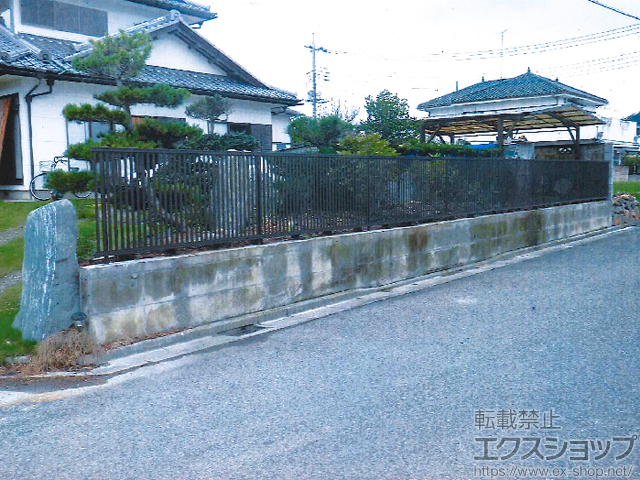 栃木県足利市ののフェンス・柵 プレスタフェンス4型 フリーポールタイプ　 施工例