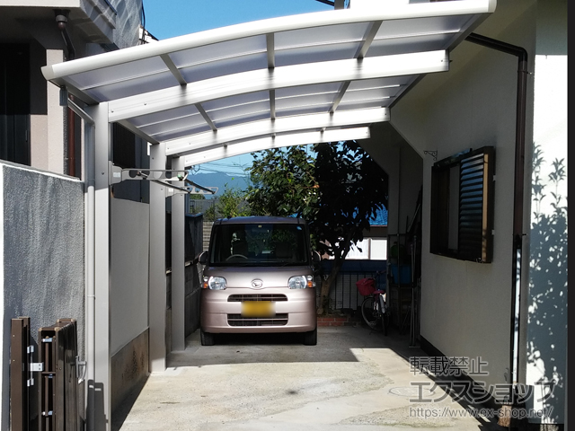 滋賀県草津市ののカーポート レイナポートグラン 延長　積雪〜20cm対応 施工例