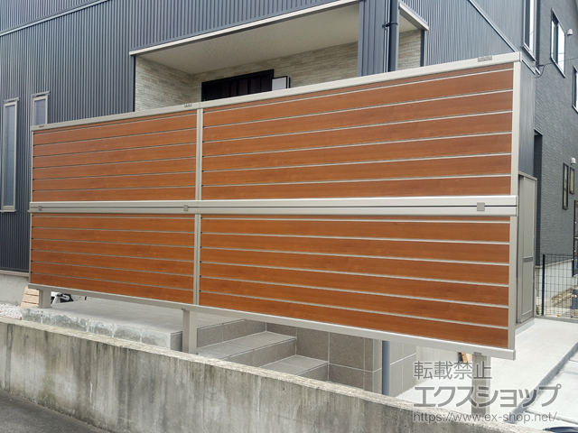 新潟県新潟県新潟市ののフェンス・柵 イーネットフェンス1F型 自由柱タイプ 施工例