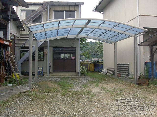 香川県綾歌郡綾川町ののカーポート レイナツインポートグラン　積雪〜20cm対応＋屋根ふき材補強部品 2セット 施工例