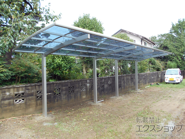 福岡県遠賀郡遠賀町ののカーポート プレシオスポート 縦連棟 積雪〜20cm対応 施工例