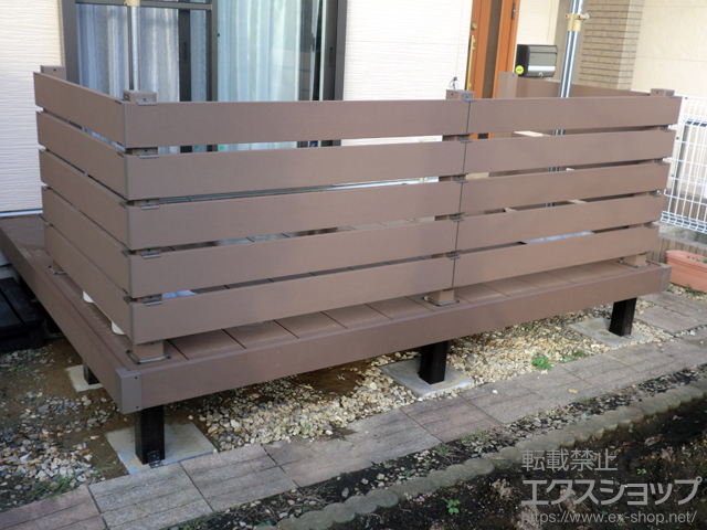 神奈川県横浜市ののウッドデッキ マージウッドデッキ＋ルーバーデッキフェンス 施工例