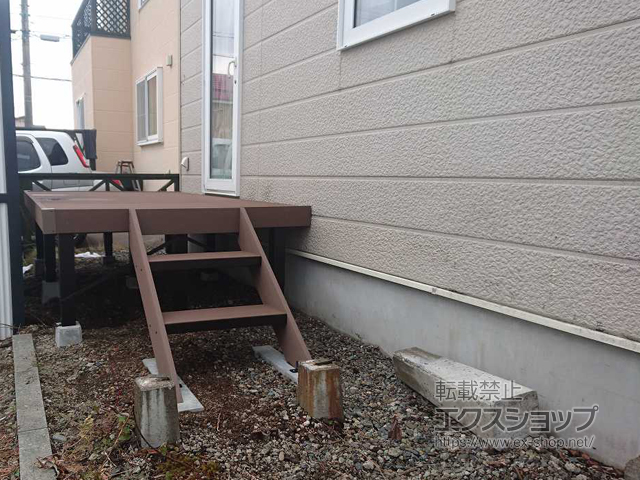 北海道千歳市ののウッドデッキ リウッドデッキ 200 施工例