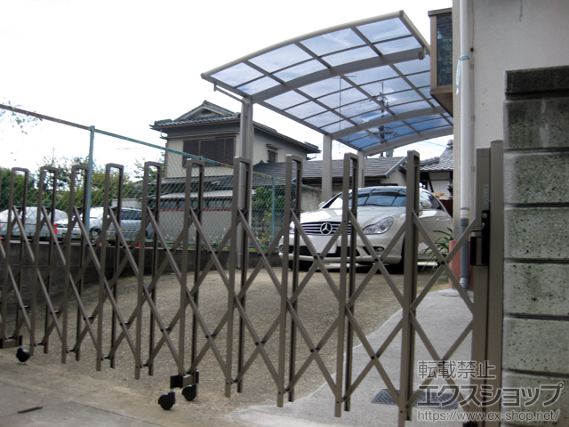 京都府宇治市ののカーゲート トリップゲート RB型 ノンレール 片開き 44S 施工例