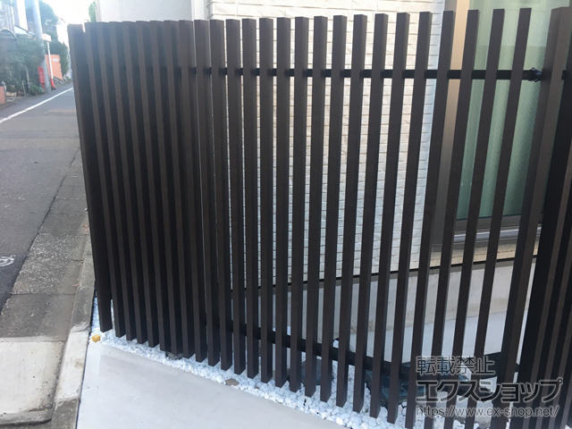 東京都目黒区ののフェンス・柵 プログコートフェンス1F型 フリーポールタイプ 施工例
