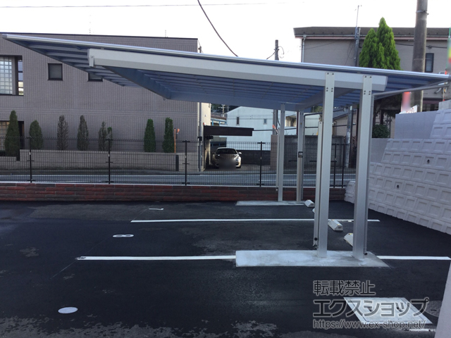 神奈川県川崎市ののカーポート エフルージュツインEX 後方支持タイプ 積雪〜20cm対応 施工例