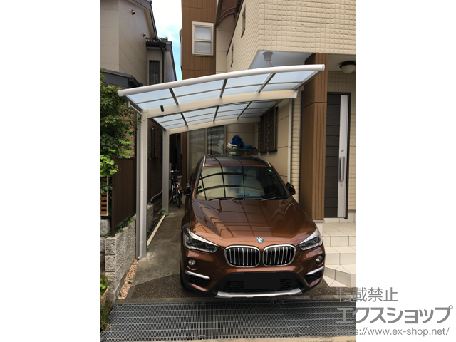 大阪府茨木市ののカーポート ネスカR (ラウンドスタイル) 積雪〜20cm対応 施工例