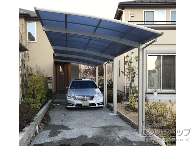 東京都稲城市ののカーポート プレシオスポート 縦連棟 積雪〜20cm対応 施工例