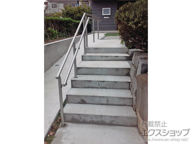 東京都江戸川区のの手すり パルトナーUDフェンス1型(手すり) 自立タイプ 笠木+1段仕様 施工例