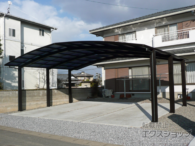 岐阜県大垣市ののカーポート レイナトリプルポートグラン　積雪〜20cm対応*柱6本分 施工例