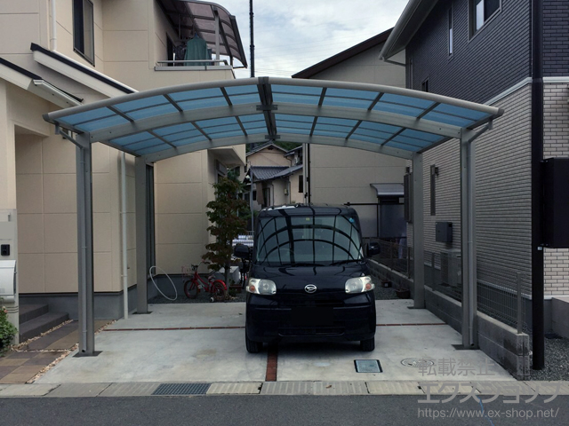 兵庫県相生市ののカーポート レイナポートグラン M合掌　積雪〜20cm対応 施工例